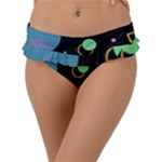 Colartive, Aesthetic, Amoled, Black, Colorful, Desenho Frill Bikini Bottoms