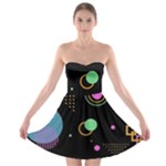 Colartive, Aesthetic, Amoled, Black, Colorful, Desenho Strapless Bra Top Dress