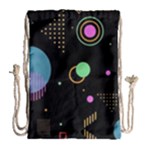 Colartive, Aesthetic, Amoled, Black, Colorful, Desenho Drawstring Bag (Large)