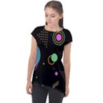 Colartive, Aesthetic, Amoled, Black, Colorful, Desenho Cap Sleeve High Low Top