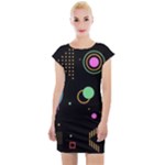 Colartive, Aesthetic, Amoled, Black, Colorful, Desenho Cap Sleeve Bodycon Dress