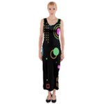 Colartive, Aesthetic, Amoled, Black, Colorful, Desenho Fitted Maxi Dress