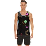 Colartive, Aesthetic, Amoled, Black, Colorful, Desenho Men s Wide Collar Tank Top