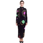 Colartive, Aesthetic, Amoled, Black, Colorful, Desenho Turtleneck Maxi Dress