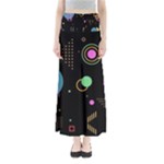 Colartive, Aesthetic, Amoled, Black, Colorful, Desenho Full Length Maxi Skirt