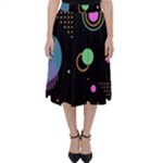 Colartive, Aesthetic, Amoled, Black, Colorful, Desenho Classic Midi Skirt