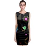 Colartive, Aesthetic, Amoled, Black, Colorful, Desenho Classic Sleeveless Midi Dress