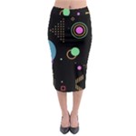 Colartive, Aesthetic, Amoled, Black, Colorful, Desenho Midi Pencil Skirt