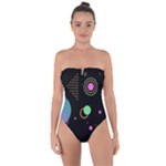 Colartive, Aesthetic, Amoled, Black, Colorful, Desenho Tie Back One Piece Swimsuit