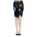 Colartive, Aesthetic, Amoled, Black, Colorful, Desenho Midi Wrap Pencil Skirt