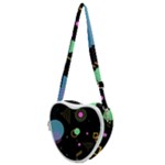 Colartive, Aesthetic, Amoled, Black, Colorful, Desenho Heart Shoulder Bag