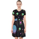 Colartive, Aesthetic, Amoled, Black, Colorful, Desenho Adorable in Chiffon Dress