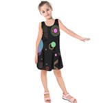 Colartive, Aesthetic, Amoled, Black, Colorful, Desenho Kids  Sleeveless Dress