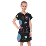 Colartive, Aesthetic, Amoled, Black, Colorful, Desenho Kids  Drop Waist Dress