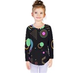 Colartive, Aesthetic, Amoled, Black, Colorful, Desenho Kids  Long Sleeve T-Shirt