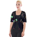 Colartive, Aesthetic, Amoled, Black, Colorful, Desenho Cropped Button Cardigan