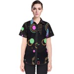 Colartive, Aesthetic, Amoled, Black, Colorful, Desenho Women s Short Sleeve Shirt