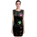 Colartive, Aesthetic, Amoled, Black, Colorful, Desenho Sleeveless Velvet Midi Dress