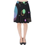 Colartive, Aesthetic, Amoled, Black, Colorful, Desenho Velvet High Waist Skirt