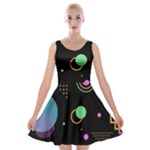 Colartive, Aesthetic, Amoled, Black, Colorful, Desenho Velvet Skater Dress