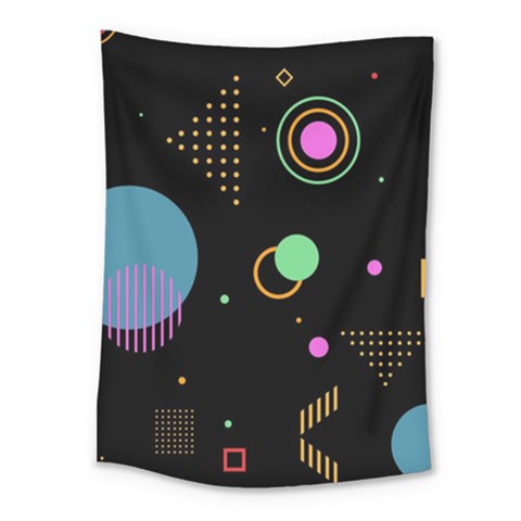 Colartive, Aesthetic, Amoled, Black, Colorful, Desenho Medium Tapestry from ArtsNow.com