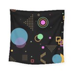 Colartive, Aesthetic, Amoled, Black, Colorful, Desenho Square Tapestry (Small)