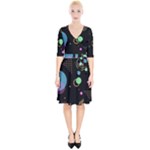 Colartive, Aesthetic, Amoled, Black, Colorful, Desenho Wrap Up Cocktail Dress