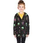 Colartive, Aesthetic, Amoled, Black, Colorful, Desenho Kids  Double Breasted Button Coat