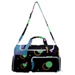 Colartive, Aesthetic, Amoled, Black, Colorful, Desenho Sports Gym Duffle Bag with Shoe Compartment