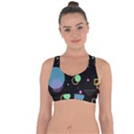 Colartive, Aesthetic, Amoled, Black, Colorful, Desenho Cross String Back Sports Bra