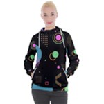 Colartive, Aesthetic, Amoled, Black, Colorful, Desenho Women s Hooded Pullover