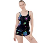 Colartive, Aesthetic, Amoled, Black, Colorful, Desenho Boyleg Tankini Set 