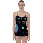 Colartive, Aesthetic, Amoled, Black, Colorful, Desenho Babydoll Tankini Set