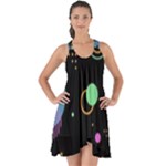 Colartive, Aesthetic, Amoled, Black, Colorful, Desenho Show Some Back Chiffon Dress