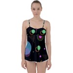 Colartive, Aesthetic, Amoled, Black, Colorful, Desenho Babydoll Tankini Top