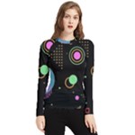 Colartive, Aesthetic, Amoled, Black, Colorful, Desenho Women s Long Sleeve Rash Guard