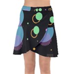 Colartive, Aesthetic, Amoled, Black, Colorful, Desenho Wrap Front Skirt