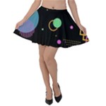 Colartive, Aesthetic, Amoled, Black, Colorful, Desenho Velvet Skater Skirt