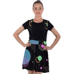 Colartive, Aesthetic, Amoled, Black, Colorful, Desenho Velvet Suspender Skater Skirt