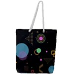 Colartive, Aesthetic, Amoled, Black, Colorful, Desenho Full Print Rope Handle Tote (Large)