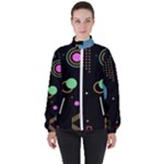 Colartive, Aesthetic, Amoled, Black, Colorful, Desenho Women s High Neck Windbreaker