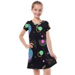 Colartive, Aesthetic, Amoled, Black, Colorful, Desenho Kids  Cross Web Dress