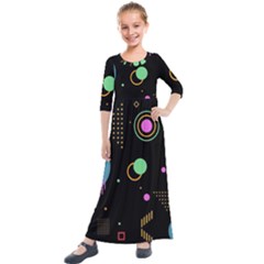 Kids  Quarter Sleeve Maxi Dress 