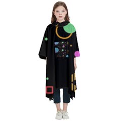 Colartive, Aesthetic, Amoled, Black, Colorful, Desenho Kids  Hooded Rain Ponchos from ArtsNow.com