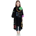 Colartive, Aesthetic, Amoled, Black, Colorful, Desenho Kids  Hooded Rain Ponchos