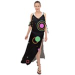 Colartive, Aesthetic, Amoled, Black, Colorful, Desenho Maxi Chiffon Cover Up Dress