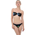 Colartive, Aesthetic, Amoled, Black, Colorful, Desenho Classic Bandeau Bikini Set