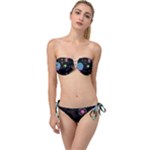 Colartive, Aesthetic, Amoled, Black, Colorful, Desenho Twist Bandeau Bikini Set