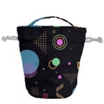 Colartive, Aesthetic, Amoled, Black, Colorful, Desenho Drawstring Bucket Bag