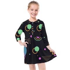 Kids  Quarter Sleeve Shirt Dress 